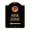 Signmission No Parking Symbol and Left Arrow, Black & Gold Aluminum Architectural Sign, 18" x 24", BG-1824-24655 A-DES-BG-1824-24655 - alternate 1
